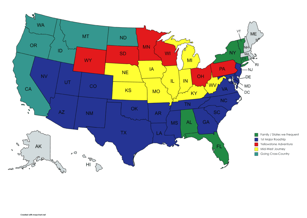 Our US Map of completion - Complete the 48