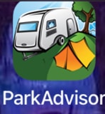 Image icon of Park Advisor app used for locating dispersed camp sites.
