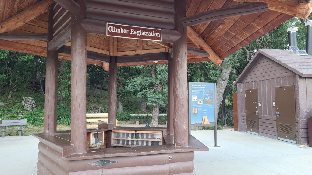 Climbers Registration Desk at Devils Tower