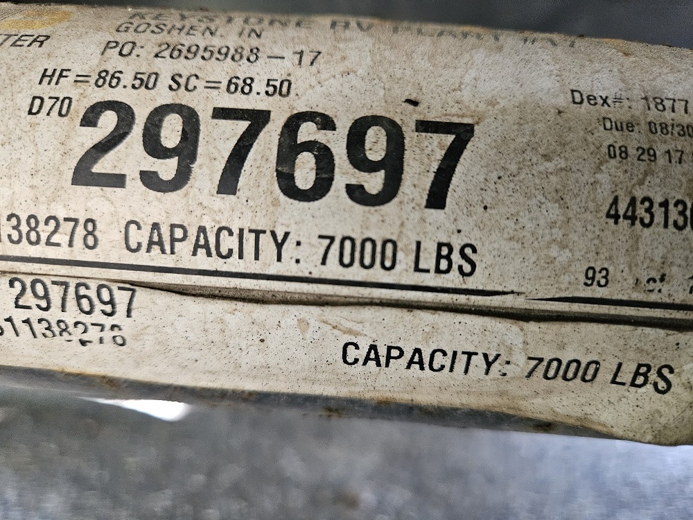Axle Weight Tag